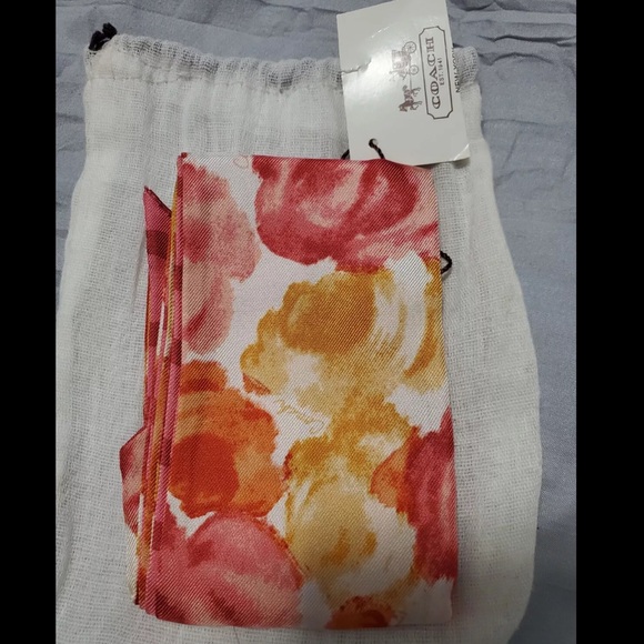 Coach Signature C Ash Floral Pony/Twilly NWT - Picture 2 of 9